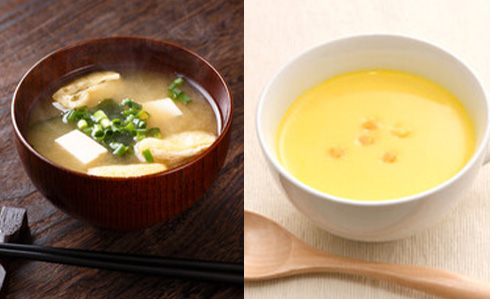 みそ汁orコーンスープ