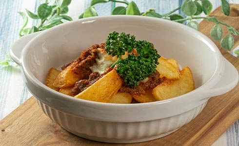 皮付きポテトのメキシカンチーズ